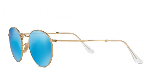 Ray ban round blue polarized top