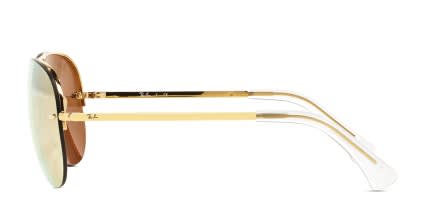 Ray-Ban RB3449 Gold w/Brown/Pink glasses - Brown / Pink / Gold - Side View