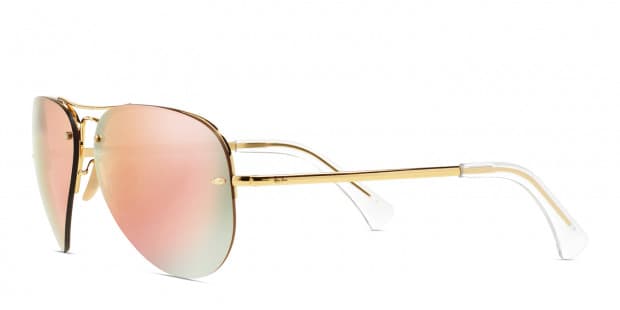 Ray ban aviator rose gold mirror shop
