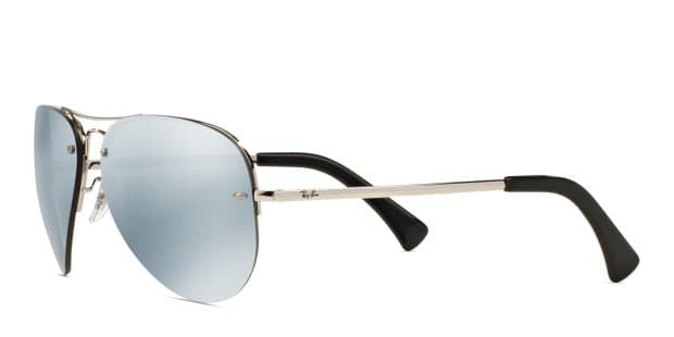 Ray-Ban 3449 | 59 14 Aviator Sunglasses with Blue Lenses and Black Frame RAY BAN Metal Frame Aviator Sunglasses RB 3025 004/78  main image 3
