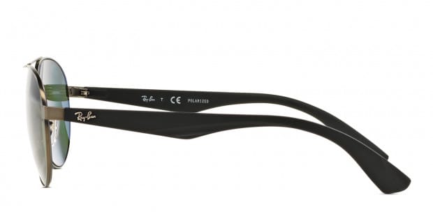 Ray Ban 3536 Matte Gunmetal w Green Prescription Sunglasses 50 Off Lenses