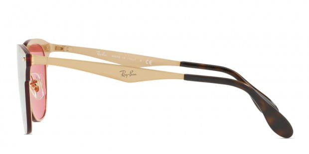 Ray Ban 3576N Blaze Clubmaster Gold w Pink