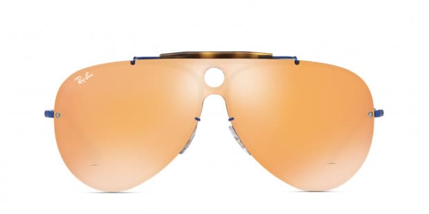 Ray Ban 3581N Blaze Shooter Blue w Gold Orange Prescription Sunglasses 50 Off Lenses