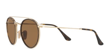 Ray-Ban RB3647N Gold w/Brown Polarized glasses - Brown / Gold - Angle View