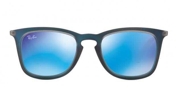 Ray Ban 4221 Blue w Green Prescription Sunglasses 50 Off Lenses