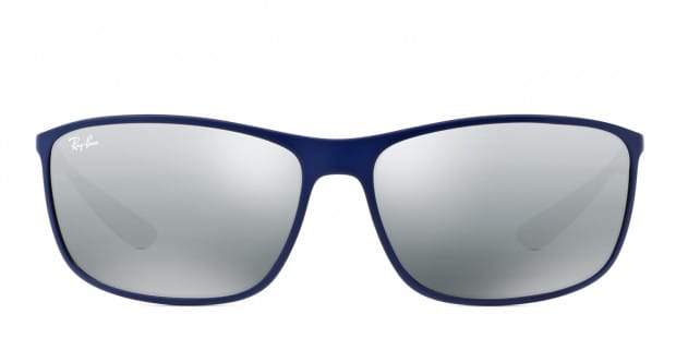 Ray Ban 4231 Matte Blue w Silver Prescription Sunglasses 50 Off Lenses