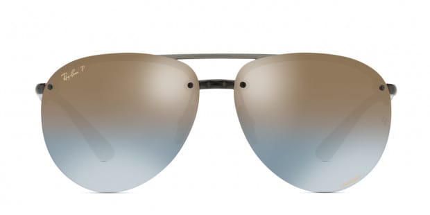 Ray-Ban 4293CH Grey w/Blue, Gold Prescription Sunglasses