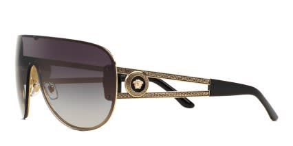 Versace VE2166 Gold, Gray glasses - Gray / Gold - Angle View