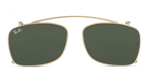 Clip On For Ray Ban 5228C Gold Green Sunglasses