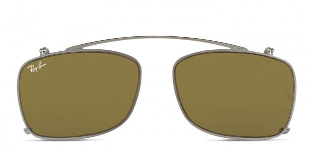 Clip On For Ray Ban 5228C Gunmetal Brown Sunglasses