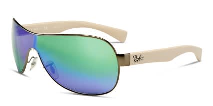 Ray-Ban RB3471 Gunmetal w/Beige (Non-Rx-able) glasses - Gunmetal / Beige - Angle View