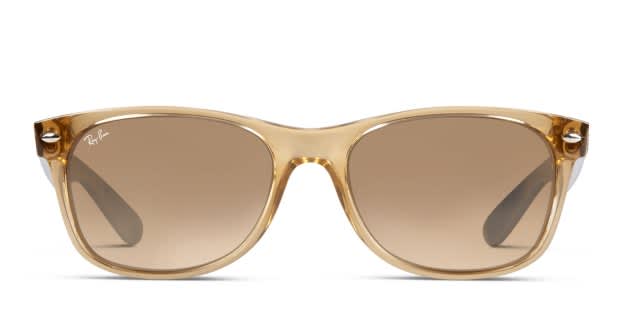 Ray-Ban RB2132 New Wayfarer Brown, Clear Prescription Sunglasses