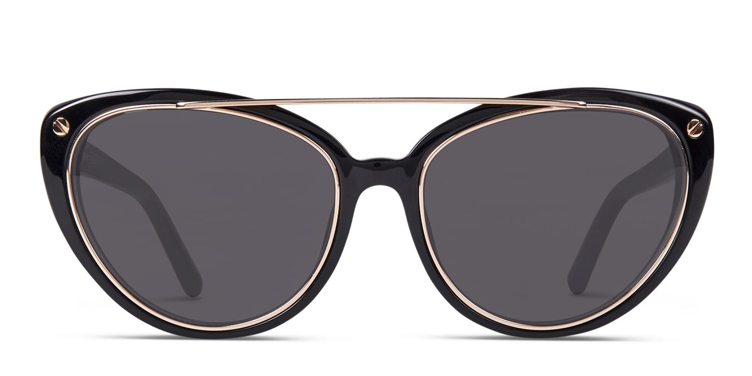 Tom Ford Black Cat-Eye Edita Sunglasses Sleek Design with case Amazon.com: Tom Ford EDEN FT 1110 Black/Smoke Shaded 56/14  main image 3