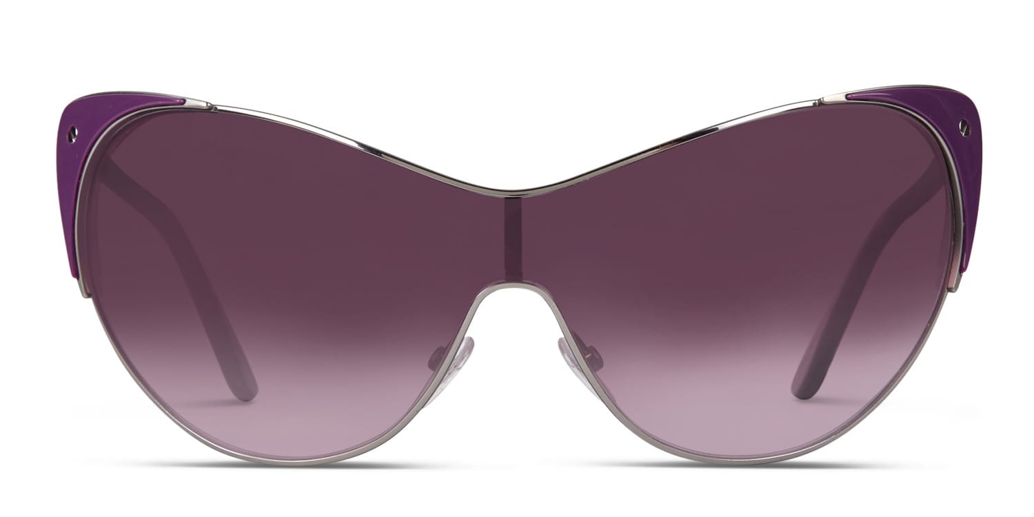 Tom Ford Vanda Gunmetal w/Purple (Non-Rx-able) glasses - Gunmetal / Purple - Frontal View