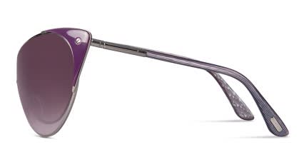 Tom Ford Vanda Gunmetal w/Purple (Non-Rx-able) glasses - Gunmetal / Purple - Side View