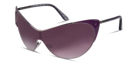 Tom Ford Vanda Gunmetal w/Purple (Non-Rx-able) glasses - Gunmetal / Purple - Angle View