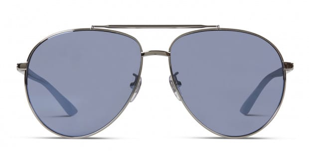 Gucci GG0043SA Silver w Black Sunglasses