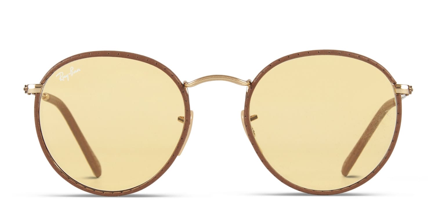 Ray-Ban 3475Q Brown w/Yellow Prescription Sunglasses