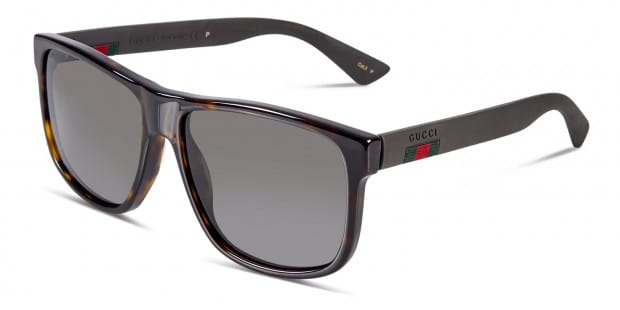 Gucci GG0010S Tortoise w/Gray Prescription Sunglasses