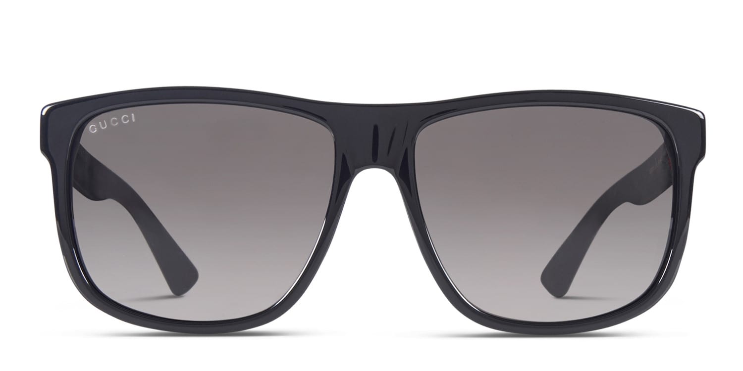Gucci GG0010S Shiny Black glasses - Shiny Black - Frontal View