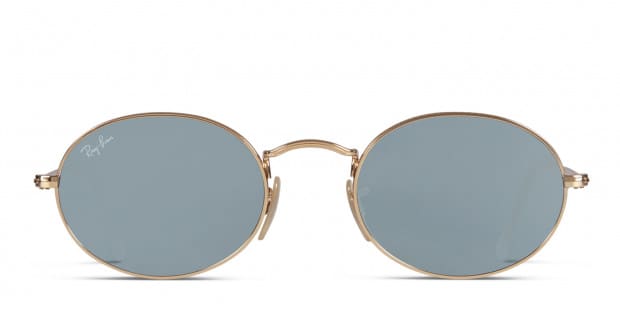 Ray Ban 3547N Oval Gold w Silver Prescription Sunglasses