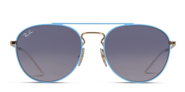 Ray Ban 3589 Blue w Gold Prescription Sunglasses