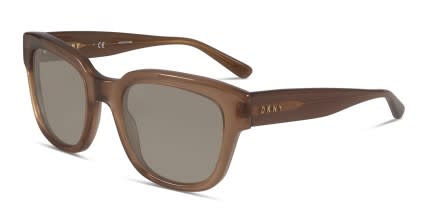 DKNY DY4145 Clear Brown glasses - Brown / Clear - Angle View