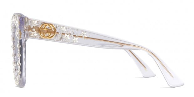 Gucci GG0116S Clear Glitter