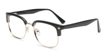 Muse Elliot Black, Gold glasses - Black / Gold - Angle View