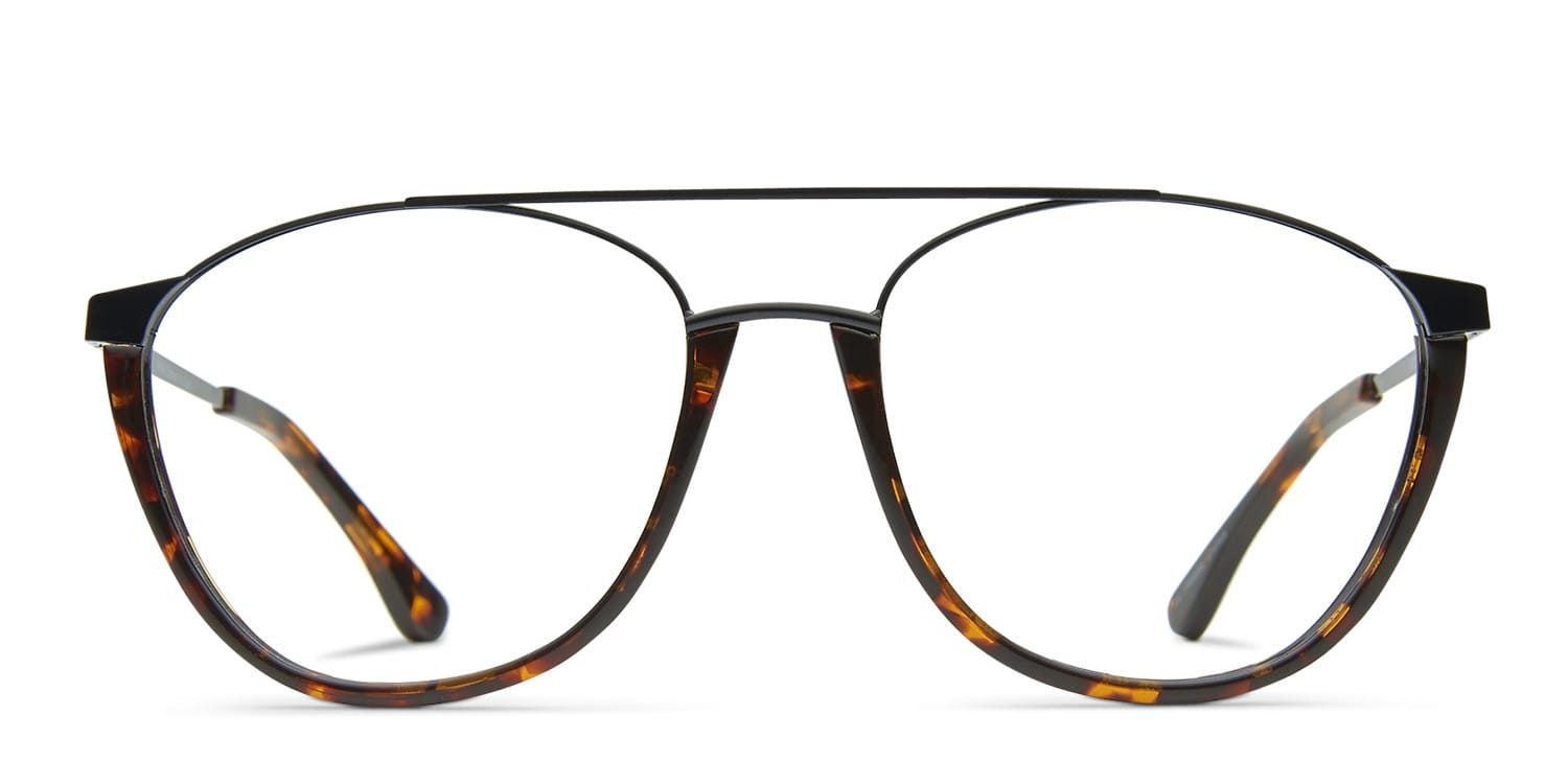 Wylie Black/Tortoise glasses - Black / Tortoise - Frontal View