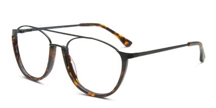 Wylie Black/Tortoise glasses - Black / Tortoise - Angle View