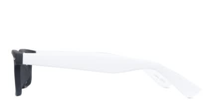 Everett Black w/White glasses - Black / White - Side View