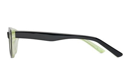 Emerson Black/Green Kids glasses - Black / Green - Side View
