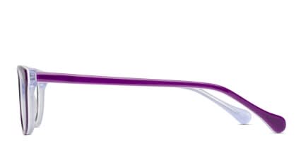 Emmeline Purple/Clear Kids glasses - Purple / Clear - Side View