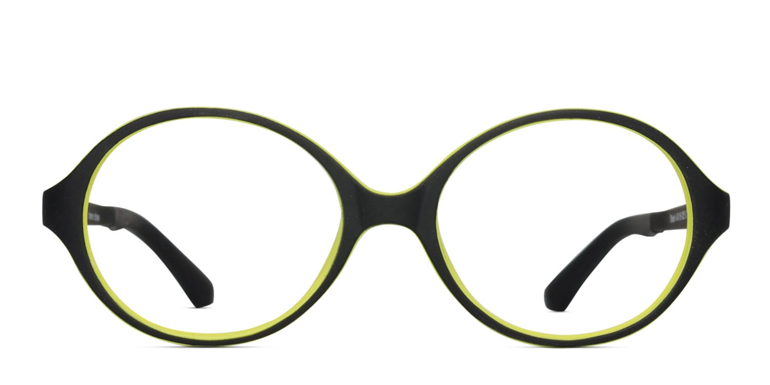 Lil' Susie Black/Yellow Kids glasses - Black / Yellow - Frontal View