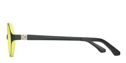 Lil' Susie Black/Yellow Kids glasses - Black / Yellow - Side View