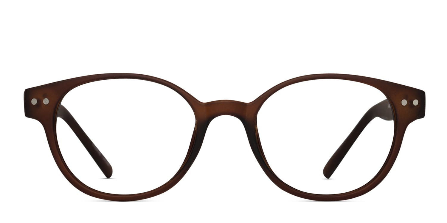 Pupil Brown Kids glasses - Brown - Frontal View