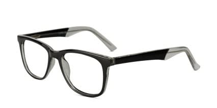 Olos Big John Black/Clear Kids glasses - Black / Clear - Angle View