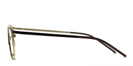 Porter Brown/Gold glasses - Brown / Gold - Side View