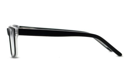 Cagney Black/Clear glasses - Black / Clear - Side View
