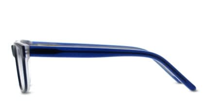 Cagney Blue/Clear glasses - Blue / Clear - Side View