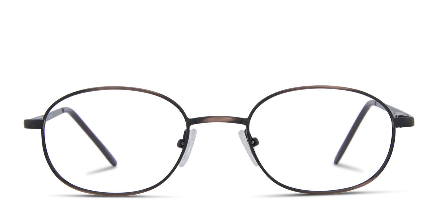 Peach Brown glasses - Brown - Frontal View