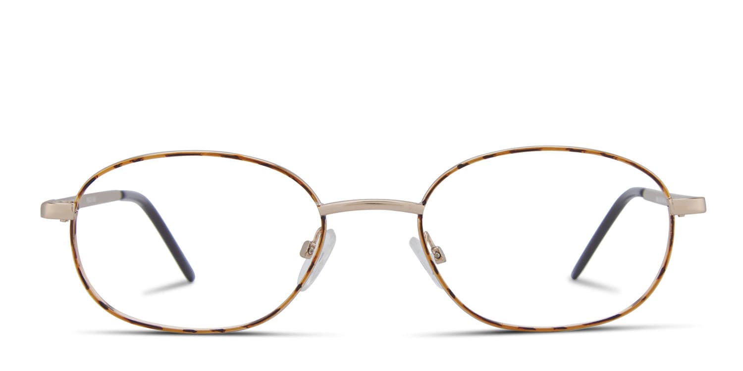 Peach Tortoise w/Gold glasses - Tortoise / Gold - Frontal View
