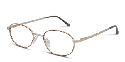 Peach Tortoise w/Gold glasses - Tortoise / Gold - Angle View