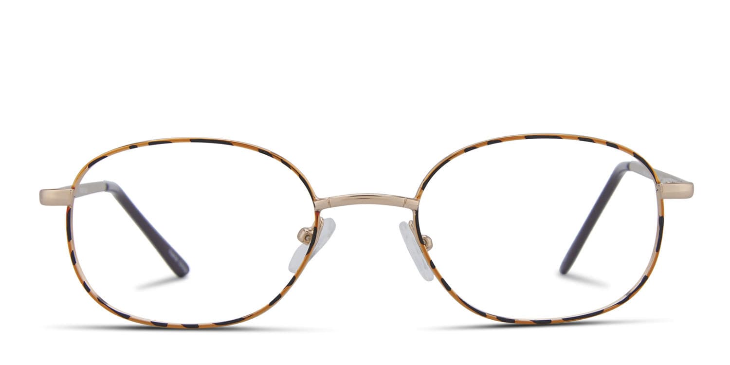Peach Tortoise w/Gold glasses - Tortoise / Gold - Frontal View
