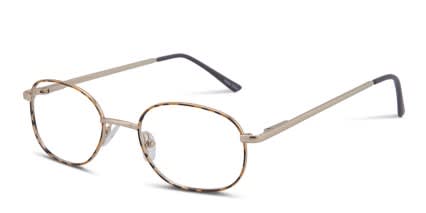 Peach Tortoise w/Gold glasses - Tortoise / Gold - Angle View