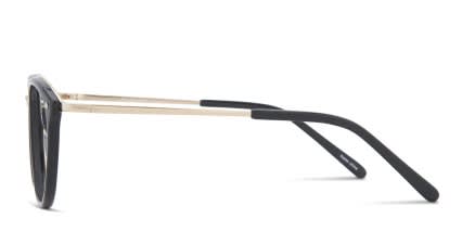 Everad Black glasses - Black / Gold - Side View