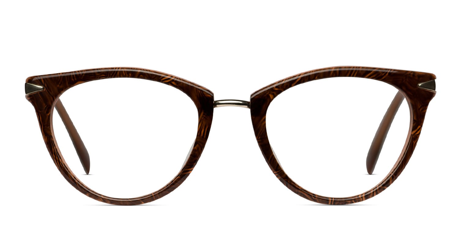 Reese Brown glasses - Brown - Frontal View