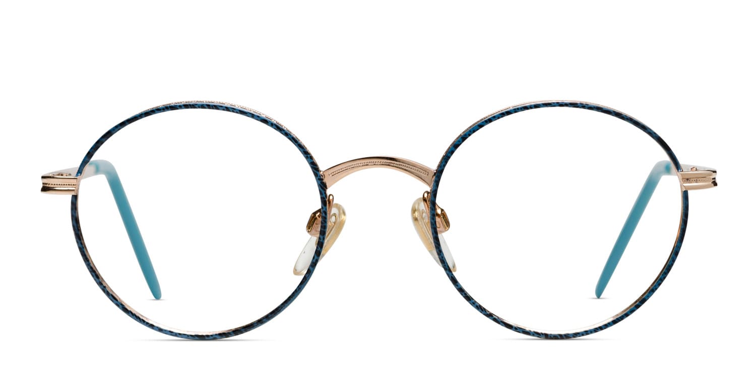 Perec Blue w/Gold glasses - Blue / Gold - Frontal View