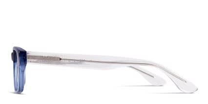 Amelia E. Huw Blue w/Clear glasses - Blue / Clear - Side View